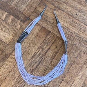 Lilac purple beaded necklace